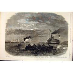 B�rgerkrieg-Amerika-Verb�ndet-Potomac-Mauerstein 1861
