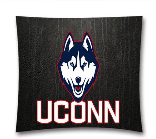 Sport DIY Decorative Pillowcases NCAA Throw Pillow Cushion Cover,.Connecticut Huskies Cotton Square Throw Pillow Case,Cover Size:18x18Inch(45cmx45cm)