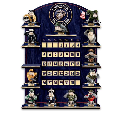 Collectible USMC Perpetual Calendar: USMC Wall Decor