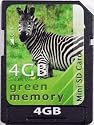 Speicher-Karte SD mini 4 GB green memory Blister, Speicherkarte
