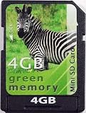Produkt-Bild: Speicher-Karte SD mini 4 GB green memory Blister, Speicherkarte