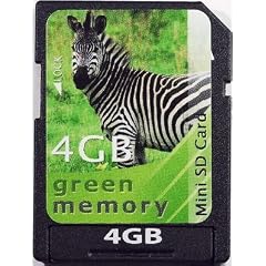 Speicher-Karte SD mini 4 GB green memory Blister, Speicherkarte