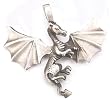 Regal Royalty King Dragon Real Pewter Pendant Necklace
