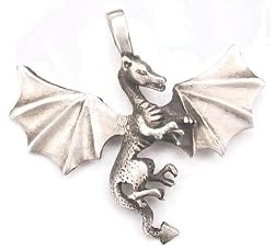 Regal Royalty King Dragon Real Pewter Pendant Necklace