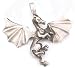 Regal Royalty King Dragon Real Pewter Pendant Necklace