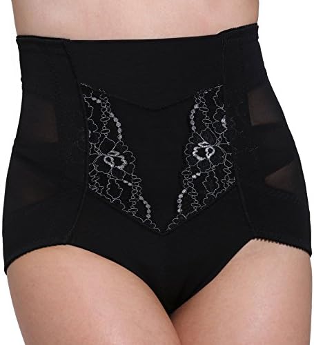 XIAFEI Women's Shapewear Lace Boyshort Control Slimmer (US M/Asian L, Black)