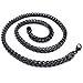 KONOV Mens Stainless Steel Necklace, Heavy Biker Links Chain, Black