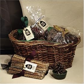 Sampler Firestarter Willow Basket Gift Set for Fireplace by Market Merchants