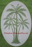 Palm Tree Etched Window Decal Vinyl Glass Cling - 21 x 33