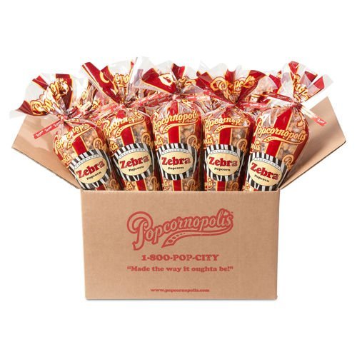 Popcornopolis Zebra Cones Case of 12