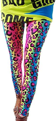 Sexy Jeggings Hot Leggings fluorescent rainbow gradient color leopard