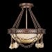 Fine Art Lamps 782940, La Mancha Round Blown Glass Semi Flush Lighting, 3 Light, 180 Watts, Bronze