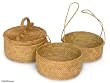 Ate baskets, 'Woven Column' (medium, set of 3) Ate baskets, 'Woven Column' (medium, set of 3)
