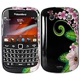 Green Flower Hard Case Cover for Blackberry Bold Touch 9930 9900