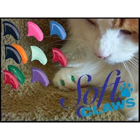 Soft Paws / Soft Claws for Cats - Medium Halloween (Orange / Black)