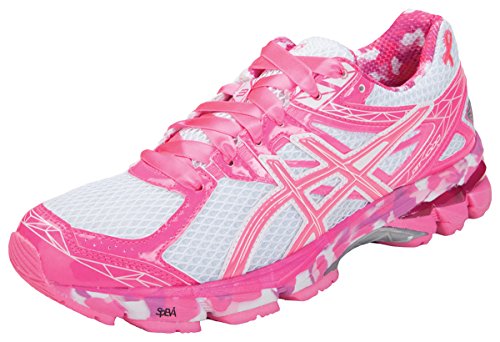 ASICS Women's GT-1000 3 PR Running Shoe,White/Hot Pink/Pink Ribbon,9.5 M US