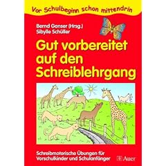 Gut vorbereitet auf den Schreiblehrgang: Schreibmotorische �bungen vor dem Schreiblehrgang. Vor Schulbeginn schon mittendrin