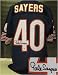 Gale Sayers of the Chicago Bears Autographed Custom Blue Jersey