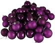 96ct Purple Passion Shatterproof 4-Finish Christmas Ball Ornaments 1.5" (40mm)