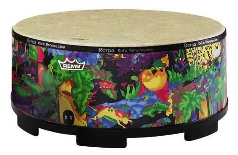 Remo KIDS PERCUSSION, Gathering Drum, 16 Diameter, 8 Height,  Rain Forest Fabric
