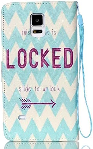 Samsung Galaxy Note 4 Case, JinLi(TM) PU Leather [Cloud Pattern][Wrist Strap] Wallet Case For Samsung Galaxy Note 4. (PatternNW-9)