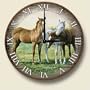 HORSE farm kitchen ranch WALL CLOCK art home decor NEW