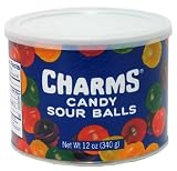 Charms Sour Balls, 12-Ounce Canisters (Pack of 12)