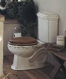 Kohler K-14247-EP-96 Epernay design on Portrait Elongated toilet, Biscuit