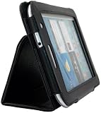 Shenit Premium PU Leather Case Cover Folio for Samsung Galaxy Tab 2 7.0 P3110/P3100 - Black + Free Retractable Stylus