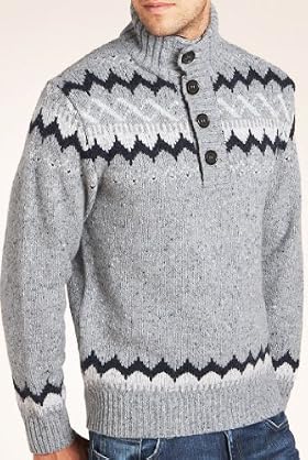 North Coast Lambswool Blend Fair Isle Jumper [T30-4409N-S]