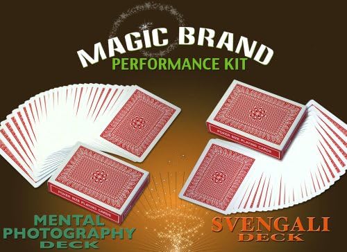Magic Brand Performance Kit - Mental Photography & Svengali Decks--Red Back