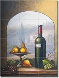 "Tuscan Peace" by Angelica Di Chiara-Hardin - Artwork On Tile Ceramic Mural 17" x 12.75" Kitchen Shower Backsplash