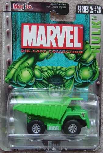  Maisto 1:64 Scale Green Hulk Quarry Dump Truck Die Cast Car Ultimate Marvel