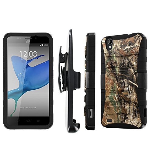 NakedShield ZTE Quartz Z797C (Hunter Camouflage) Combat Tough Holster KickStand Armor Phone Case