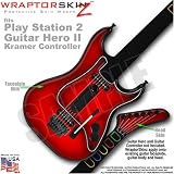 PS2 Guitar Hero II ( 2 ) Kramer Guitar Colorburst Red WraptorSkinz TM Faceplate Skin by TuneTattooz TM