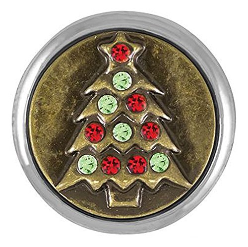 Ginger Snaps GLITZY HOLIDAY TREE SNAP SN19-02 Interchangeable Jewelry Snap Accessory
