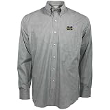 Cutter & Buck Michigan Wolverines Navy Blue Gingham Spirit Button-up Shirt