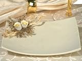 Rectangular shaped porcelain candy dish with yellow porcelain roses (Set of 32)