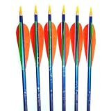 Feather Fletched Easton XX75 Blues Aluminum Arrows 6-pack