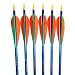 Feather Fletched Easton XX75 Blues Aluminum Arrows 6-pack