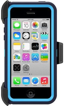 OtterBox Defender Series Case with Holster Clip for iPhone 5c ONLY - Retail Packaging - Admiral Blue / Snowcone Blue