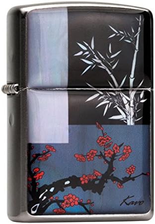 Mother of Pearl Handmade Flip Top Windproof Metal Chrome Red Plum Flower Chrysanthemum Bamboo Orchid Design Pocket Oil Cigarette Tobacco Smoking Camping Zippo Lighter