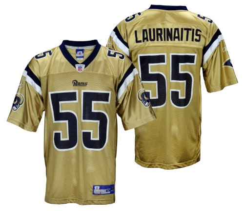 St Louis Rams James Laurinaitis #55 NFL Mens Replica Jersey, Gold