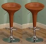 Set Of 2 Air Lift Adjustable Bar Stools