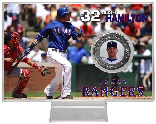 Highland Mint MLB Texas Rangers Josh Hamilton Silver Coin Card