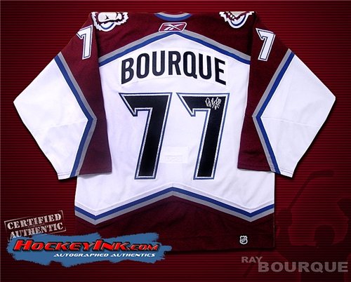 Ray Bourque Autographed/Hand Signed Colorado Avalanche White Jersey
