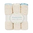 Bumkins Organic Cotton Washcloth 3-Pack - Dusty Blue