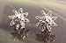 Fashion earrings 784 silver colour floral studs with diamantes