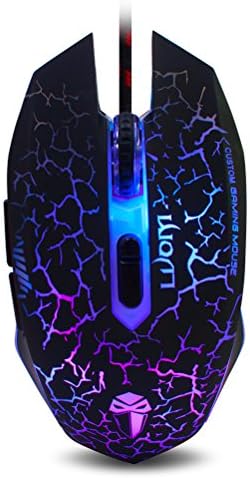 Optical Gaming Mouse, CBSKY® Ergonomic G6 LED Optical 2000 DPI Gaming Mouse Mice, 7 Buttons, RGB Breathing LED Gaming Mice for Laptop PC Computer Gamer, Black