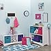 RiverRidge Folding Storage Bins with Handles Dark Purple Cube Storage Organizer for Closet, Bedroom & Playroom - Closet Organizers and Storage Set of 2